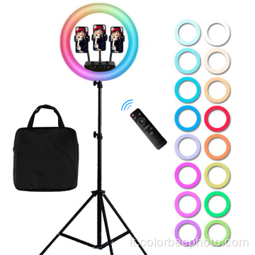 Lampada ad anello selfie per video trucco dimmerabile da 16 pollici a LED